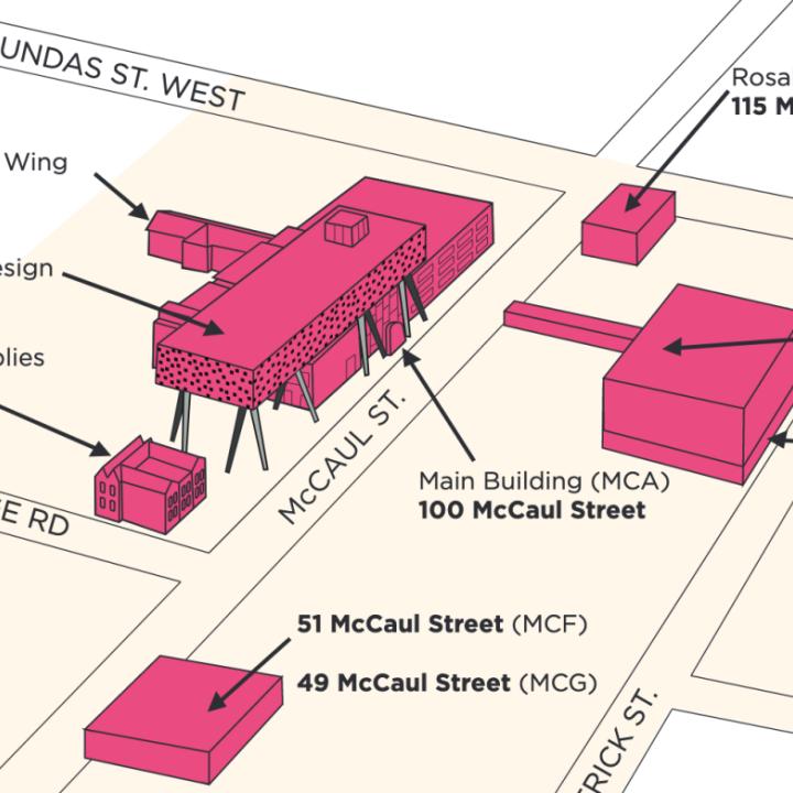 Map of OCAD university campus 